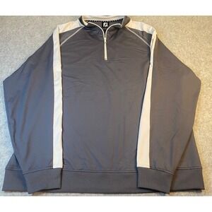 FootJoy Mens Pullover Performance Jacket Quarter Zip Gray XXL**NWOT